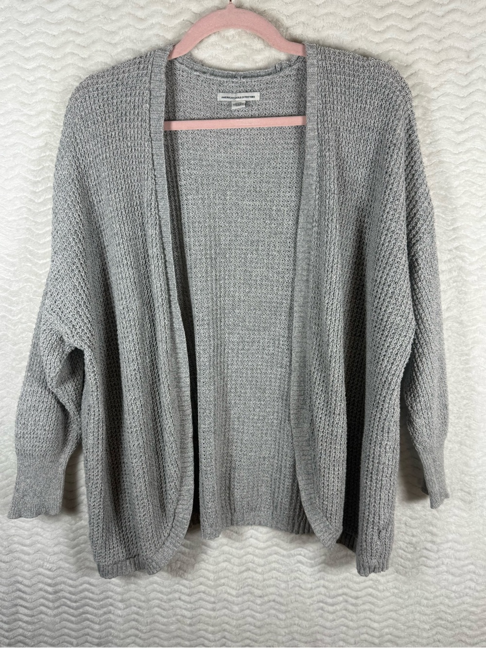 American Eagle Outfitters Gray Open-Front Knit Cardigan. So cozy and perfect 🤩